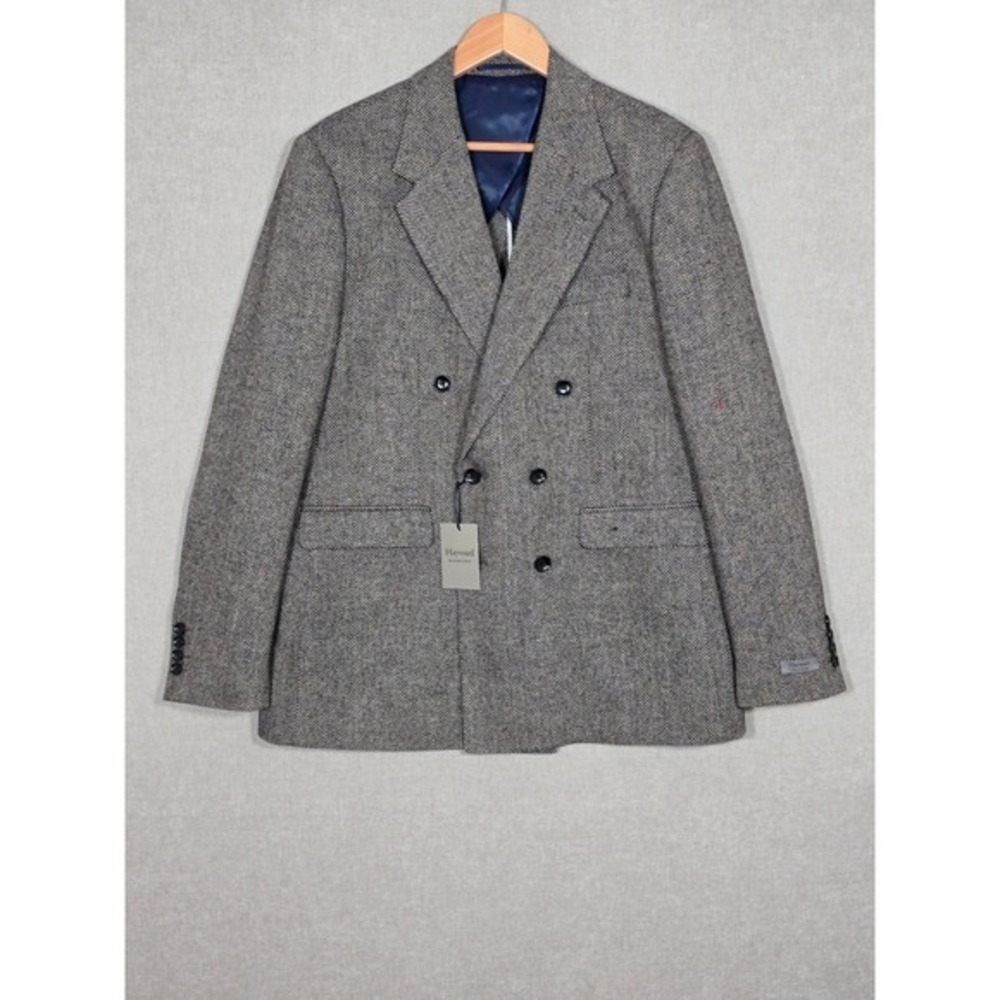 NWT Hayward Mayfair London Mens Reeve Wool Tweed Herringbone Sport Coat Brown 42